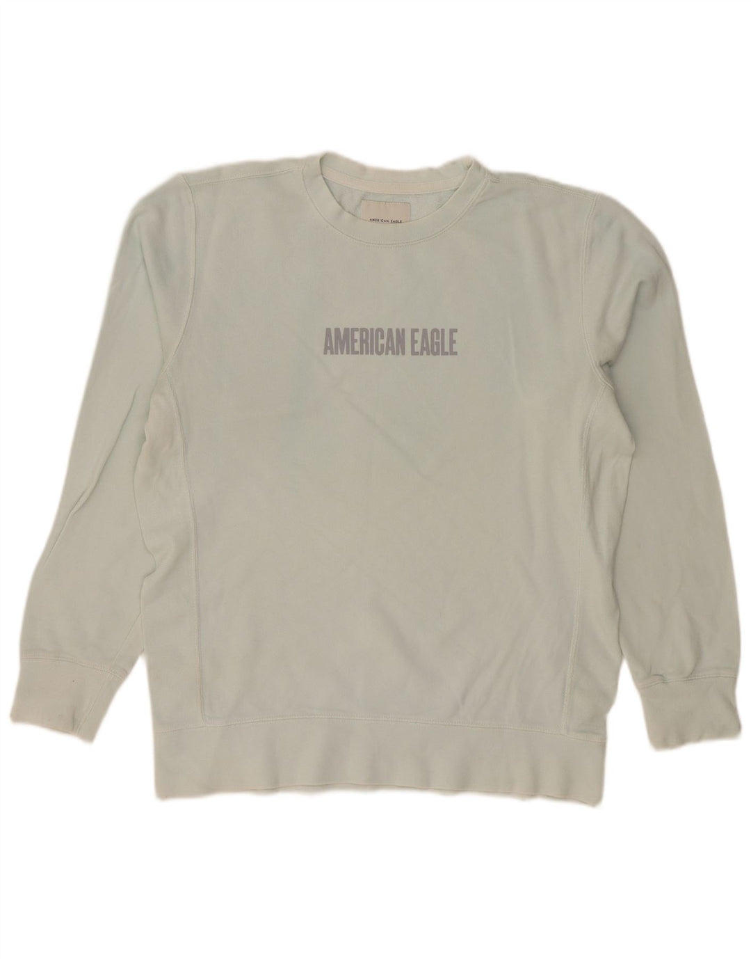 AMERICAN EAGLE Herre Grafisk Sweatshirt Jumper Medium Blå Bomuld
