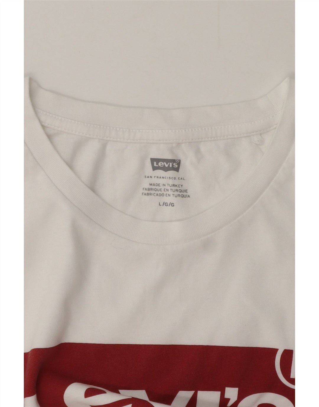 Levi's Dame Grafisk T-Shirt Top UK 16 Large White