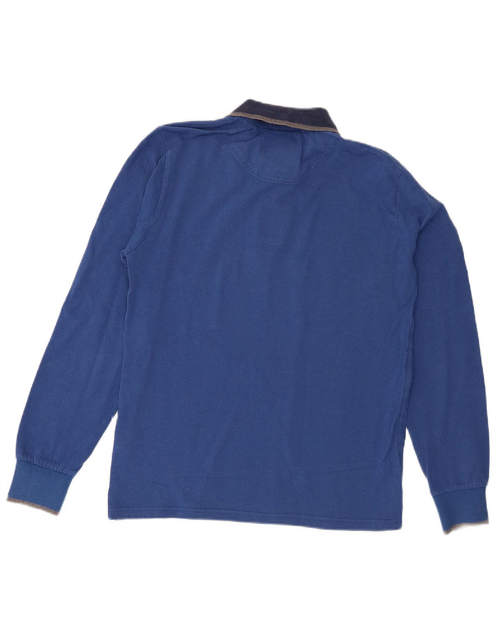 North Sails Herre langærmet Rugby Polo Shirt Medium Blue Bomuld