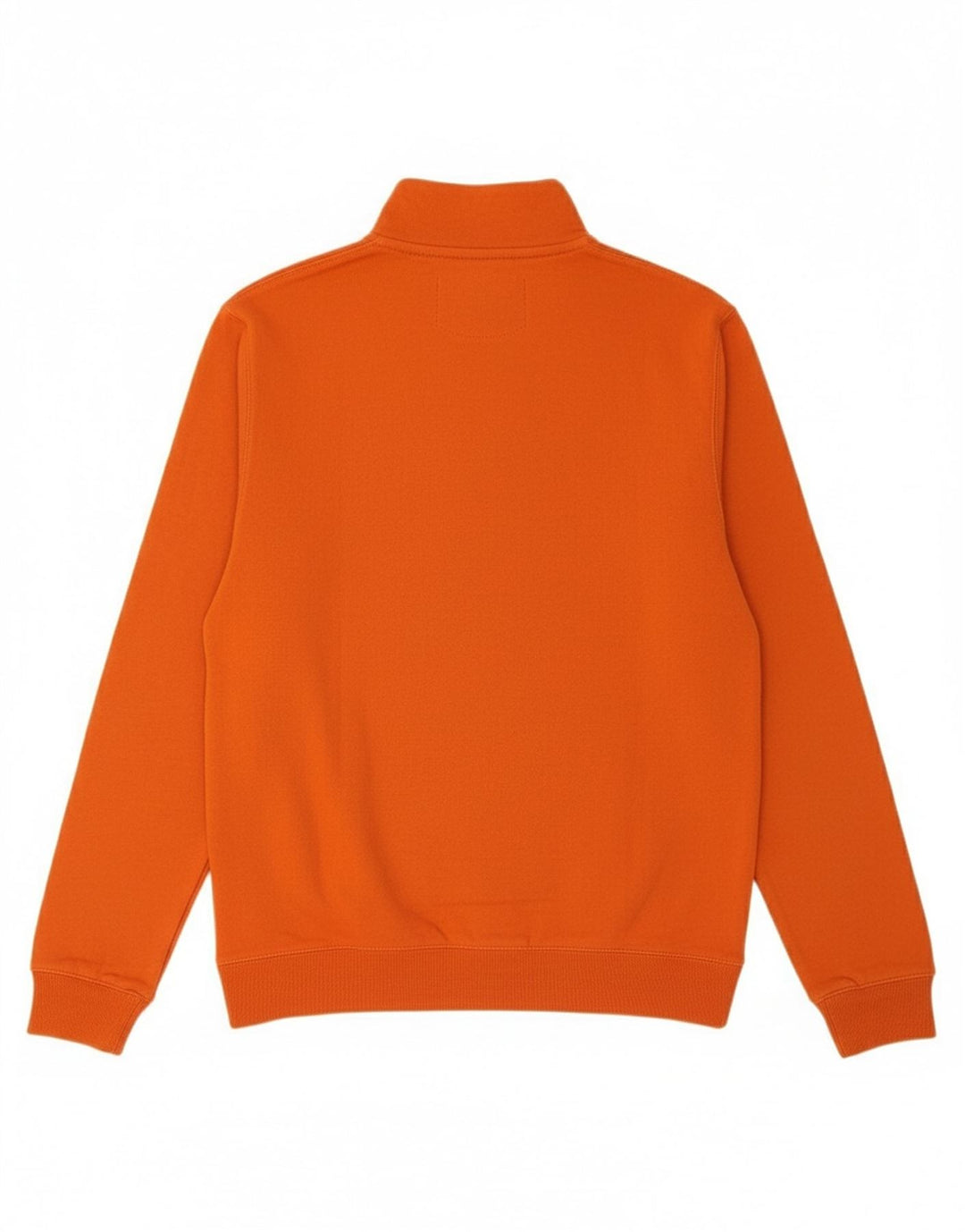 FARAH Mens Graphic Zip Neck Sweatshirt Jumper Large Orange Colourblock