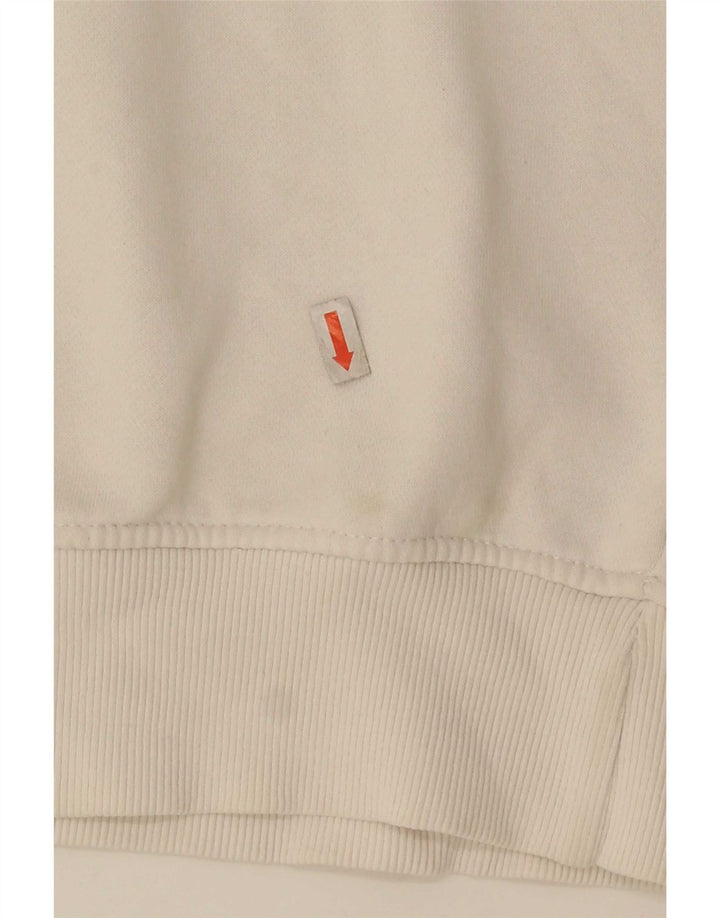 Russell Athletic Womens Grafisk Sweatshirt Jumper UK 14 Medium Off White