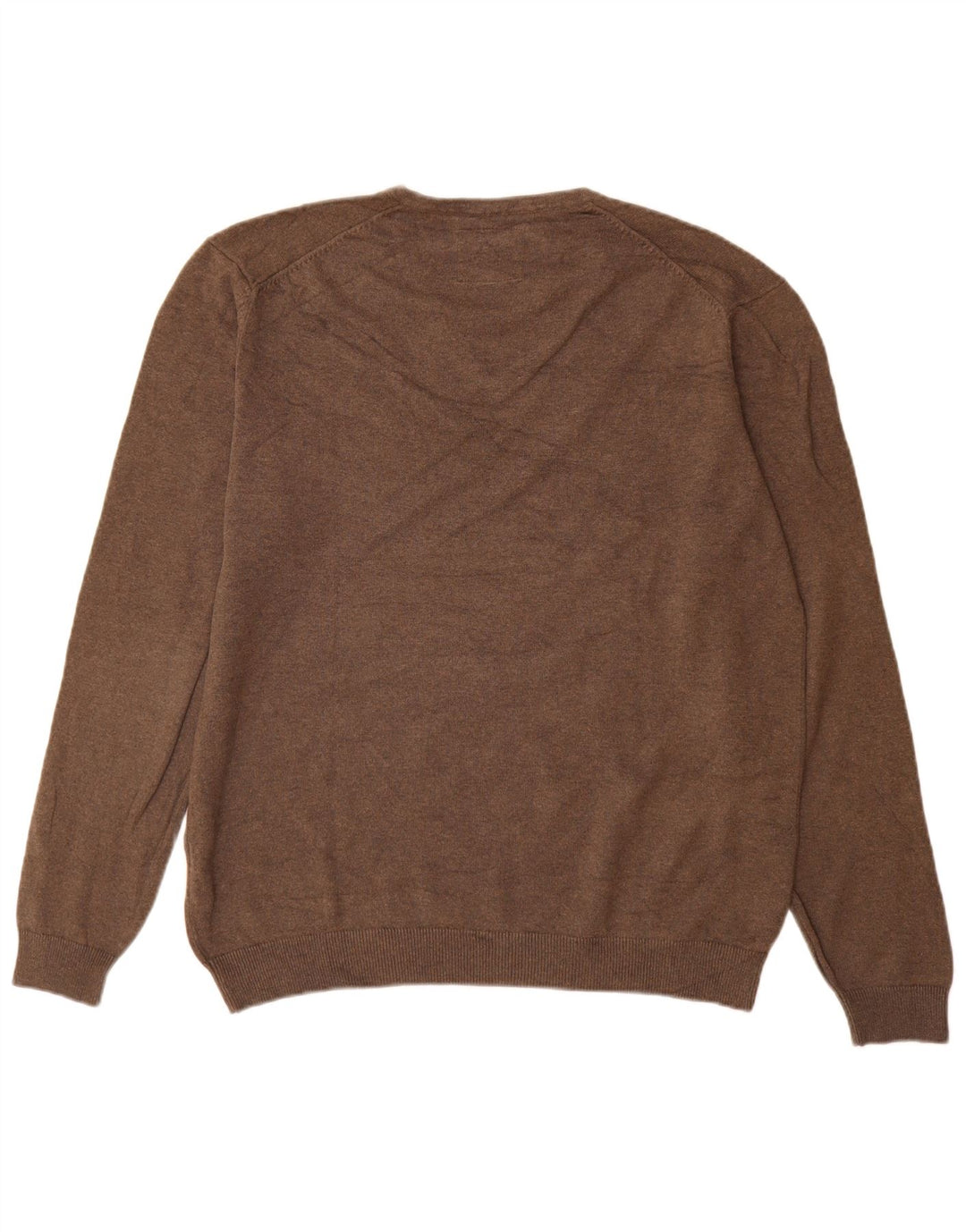 Angelo Litrico Herre V-hals sweater XL brun bomuld