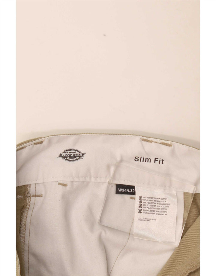 Dickies Herre Slim Fit Chino Bukser W34 L32 Khaki Polyester