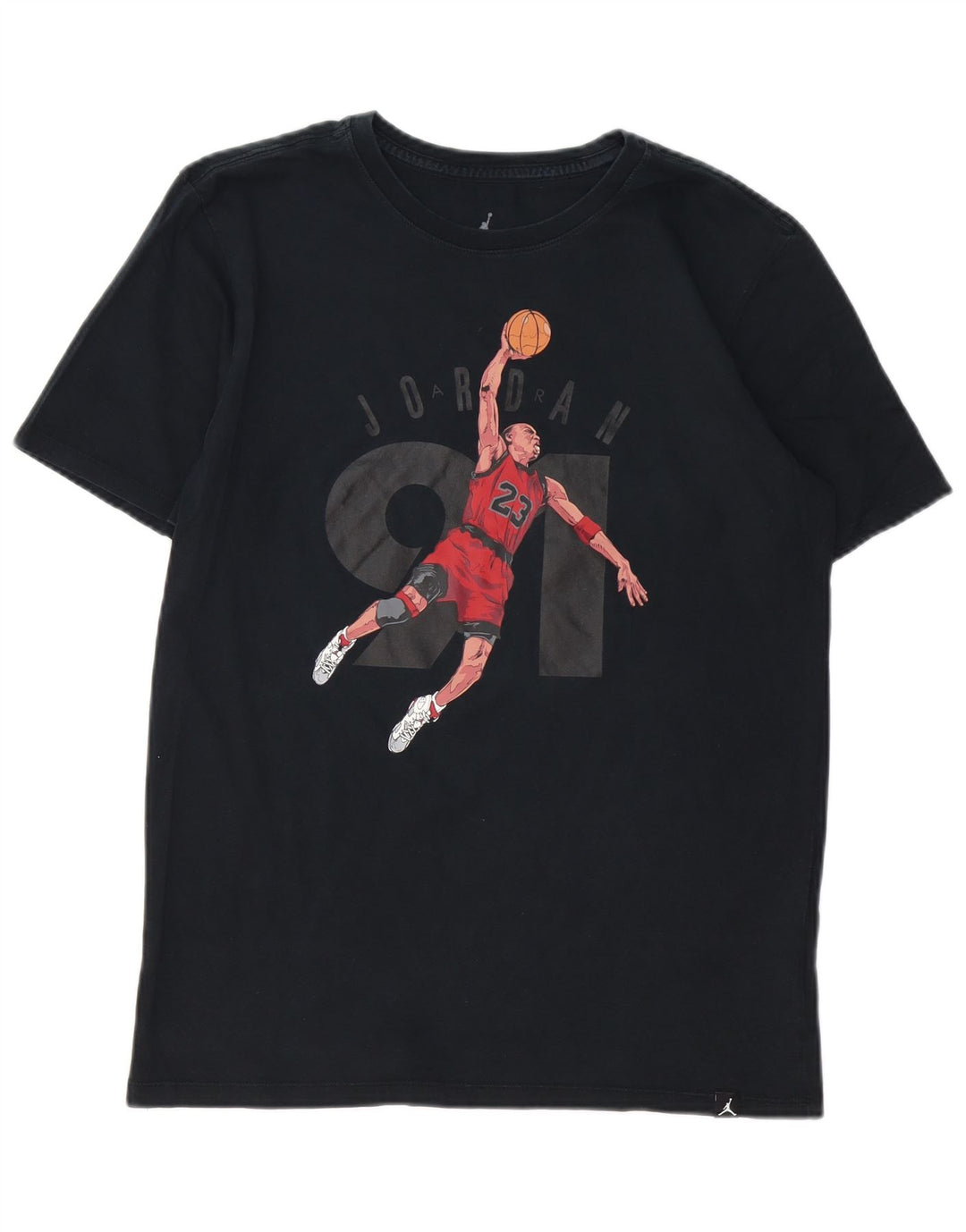 Jordan Herre grafisk T-shirt Top Medium Marineblå Bomuld
