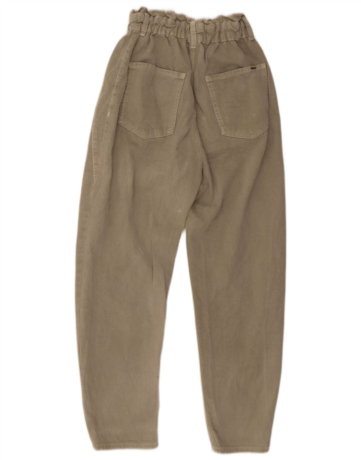 ZARA højtaljede koniske bukser til kvinder EU 36 XS W26 L26 Grå