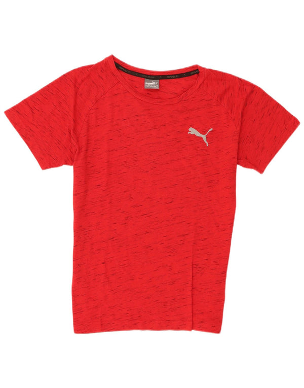 Puma Herre T-Shirt Top Lille rød Flecked Bomuld