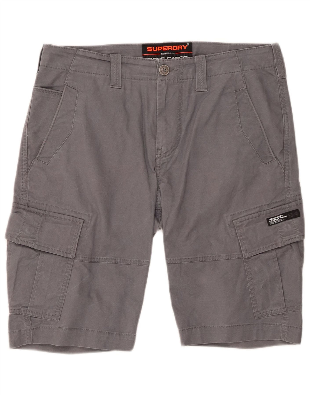 SUPERDRY Cargo Shorts til mænd W32 mellemgrå bomuld