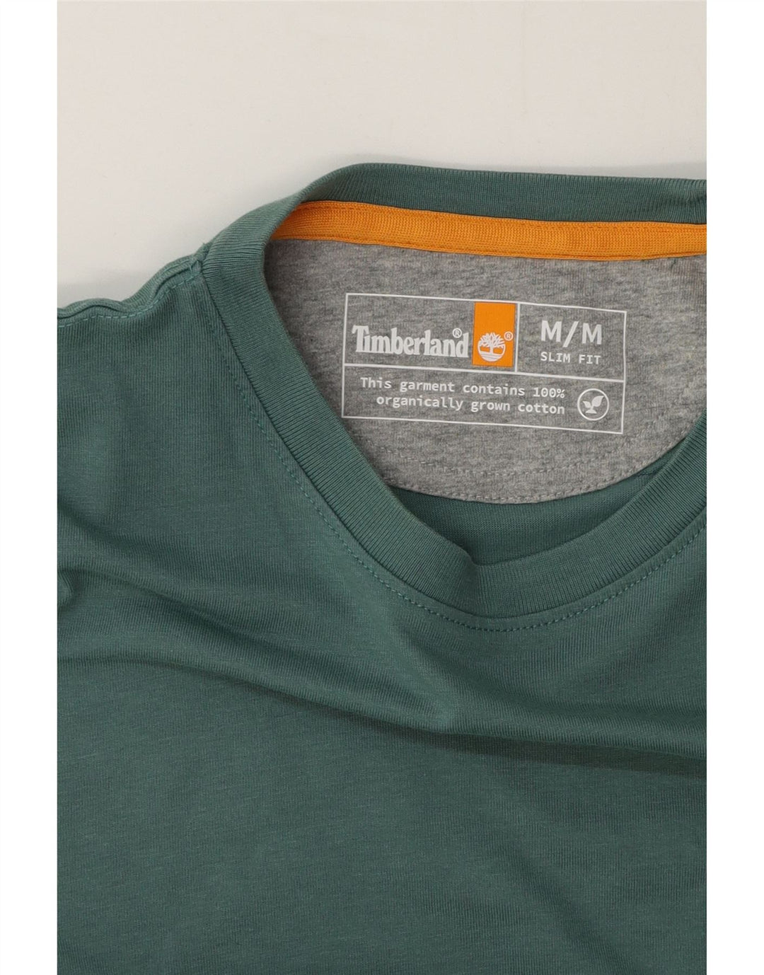 Timberland Herre Slim Fit T-Shirt Top Medium Grøn Bomuld