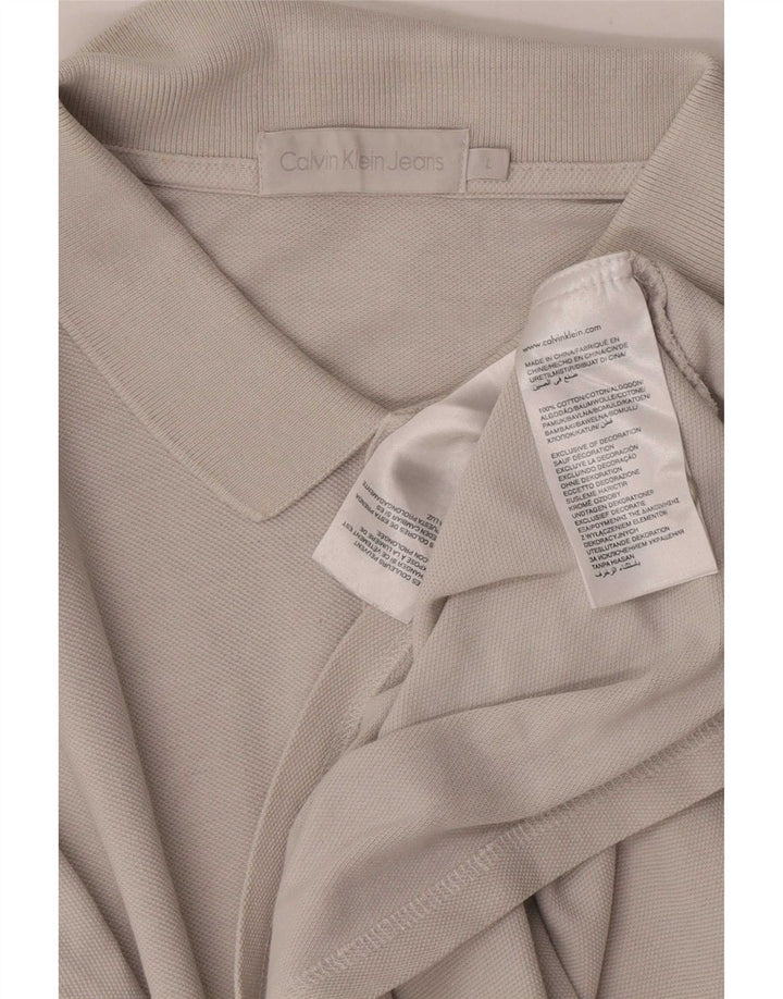 Calvin Klein Jeans Poloskjorte til mænd, stor grå bomuld