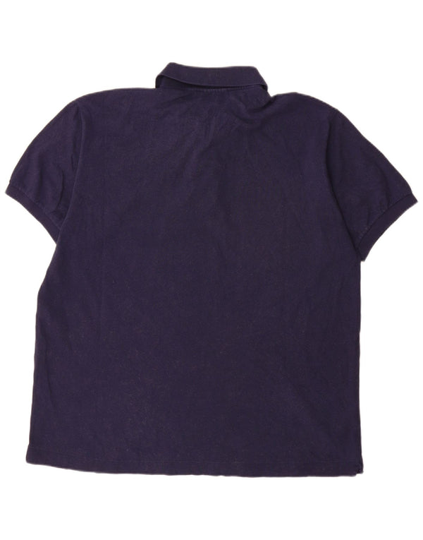 Lacoste Herre Classic Fit Polo Shirt Størrelse 7 2XL Navy Blue Bomuld