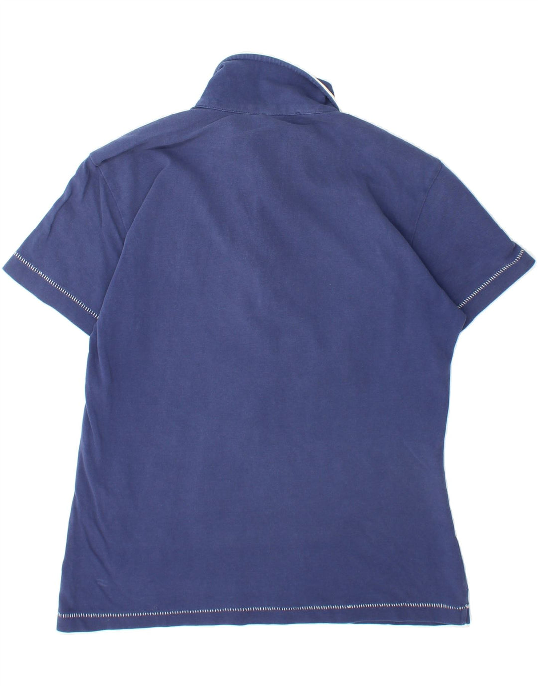 GAS Mens Polo Shirt Small Navy Blue Cotton Vintage Gas and Second-Hand Gas from Messina Hembry 