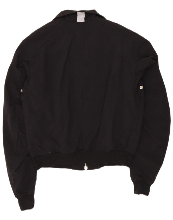 Belstaff Womens Bomber Jacket UK 14 Medium Black Nylon