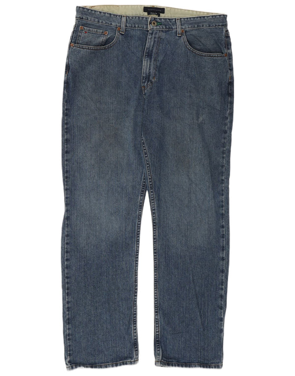 Tommy Hilfiger Herre Classic Fit Straight Jeans W36 L32 Blå Bomuld