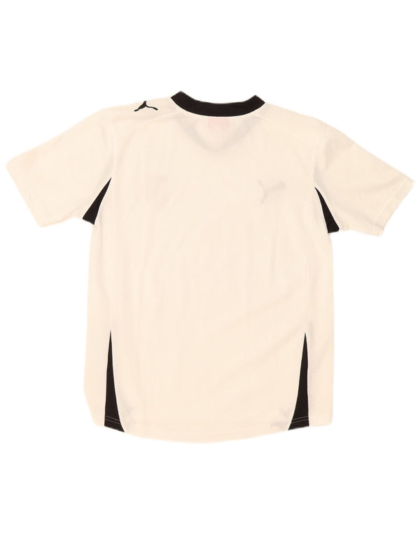 Puma Boys T-Shirt Top 13-14 år Hvid Colourblock