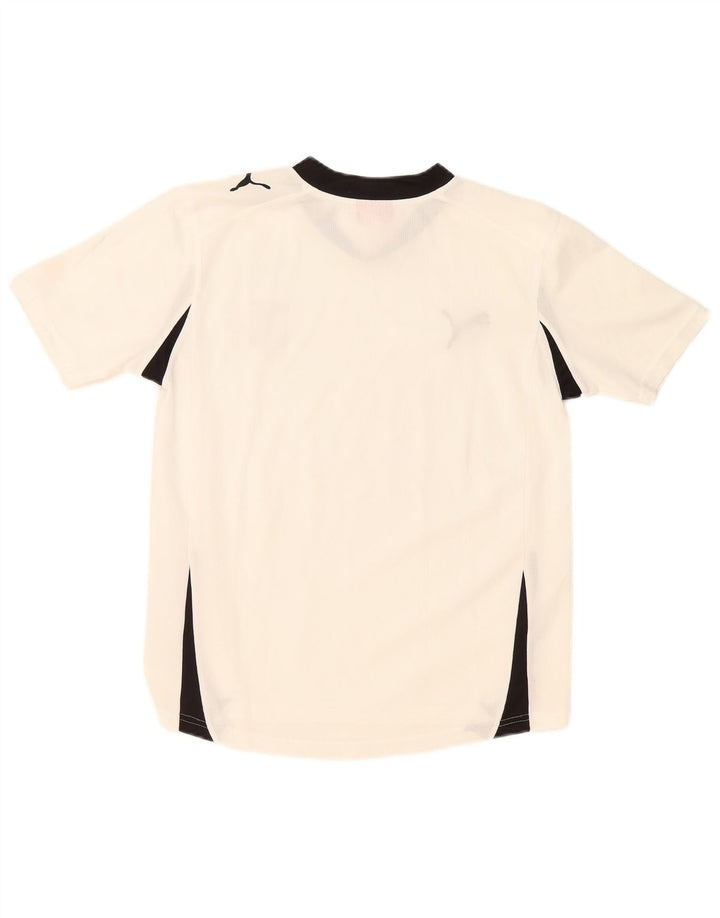 Puma Boys T-Shirt Top 13-14 år Hvid Colourblock