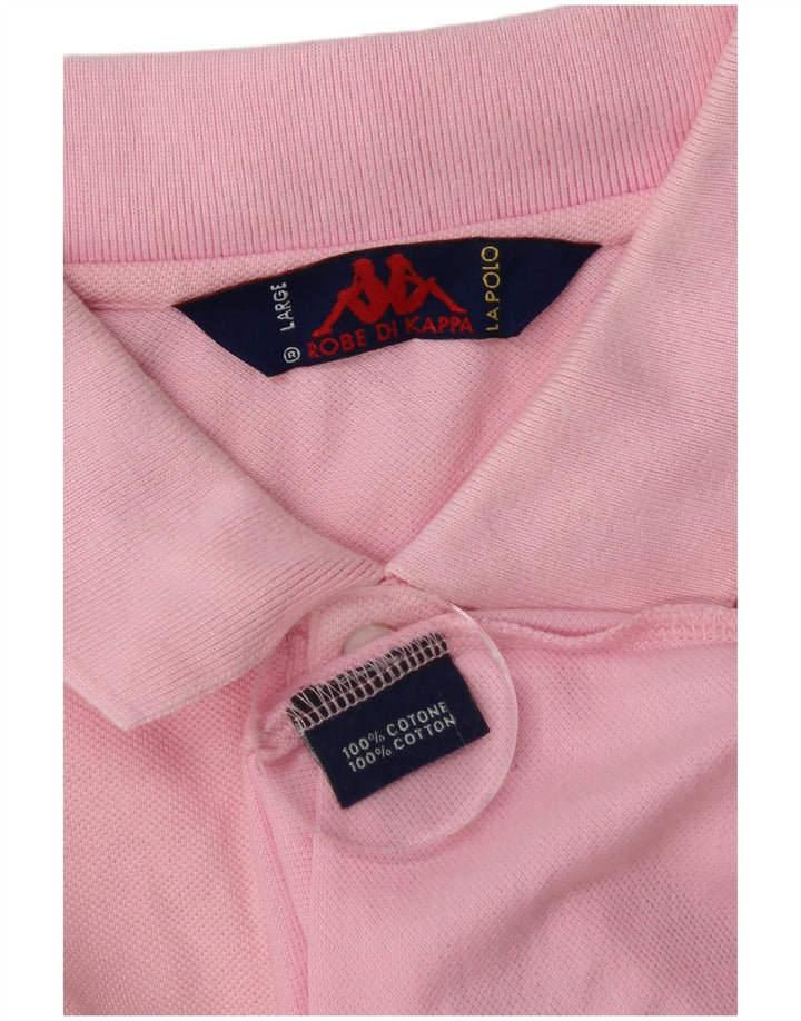 Kappa herre poloskjorte stor pink bomuld