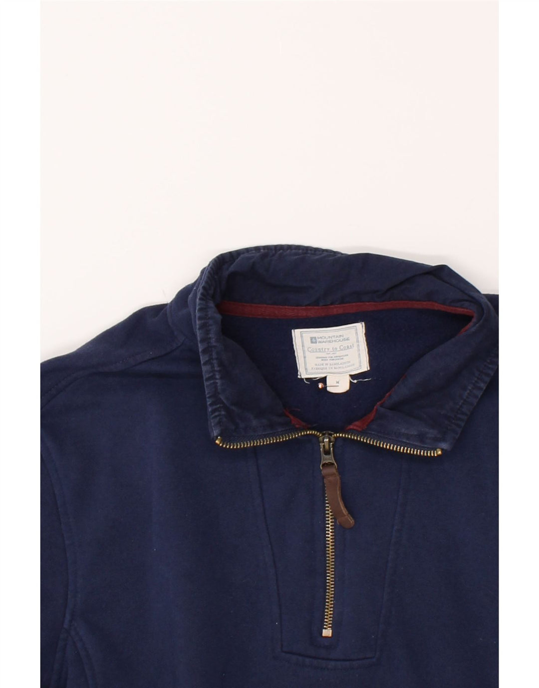 MOUNTAIN WAREHOUSE Mens Zip Neck Sweatshirt Jumper Medium Navy Blue Cotton Vintage Mountain Warehouse and Second-Hand Mountain Warehouse from Messina Hembry 