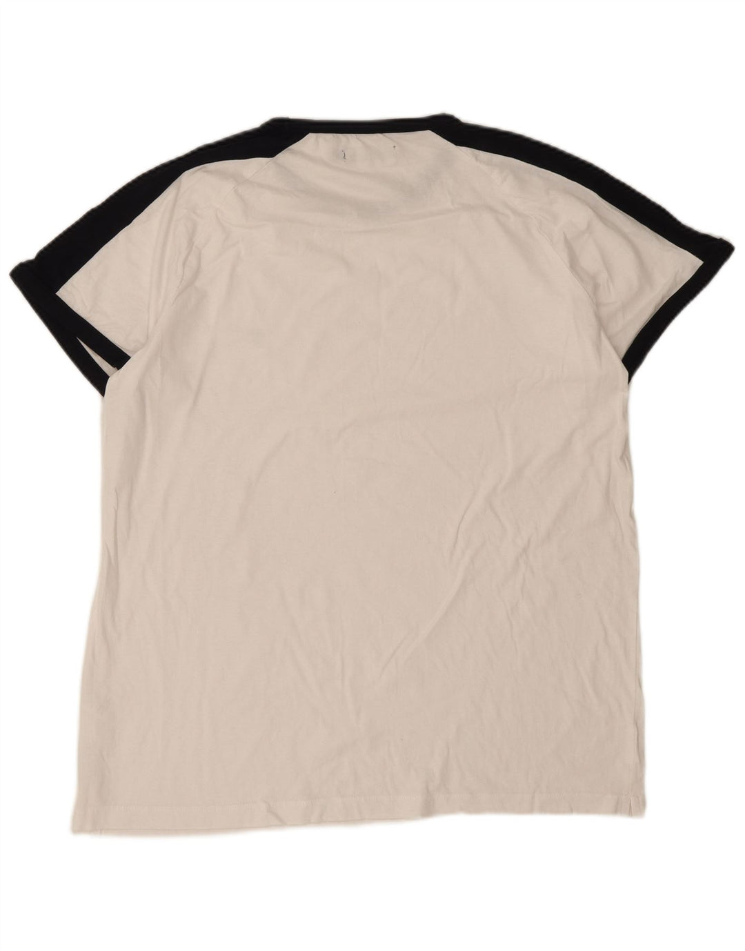 French Connection Herre T-Shirt Top 2XL Hvid Colourblock Bomuld