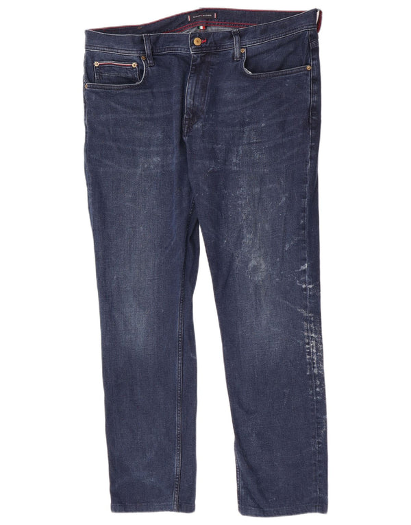 Tommy Hilfiger Herre Denton Straight Jeans W38 L30 Blå Bomuld