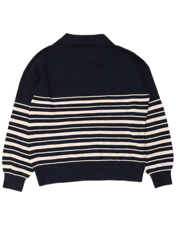 Marks & Spencer Dame Polo Neck Jumper Sweater UK 14 Medium Navy Blue