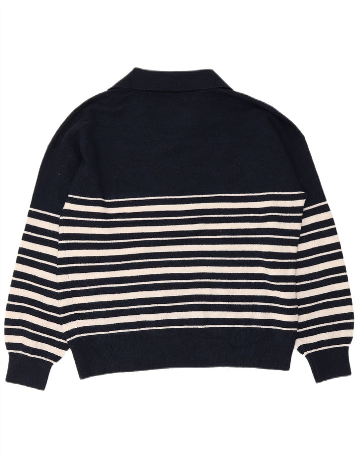 Marks & Spencer Dame Polo Neck Jumper Sweater UK 14 Medium Navy Blue