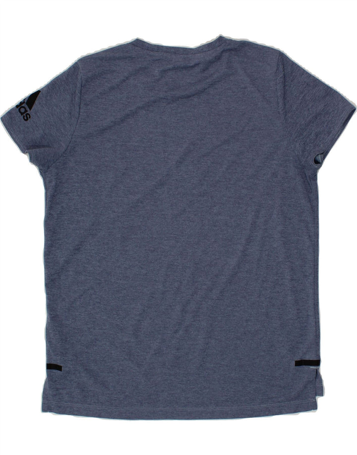 ADIDAS Womens Climachill T-Shirt Top UK 12/14 Medium Blue Polyester Vintage Adidas and Second-Hand Adidas from Messina Hembry 