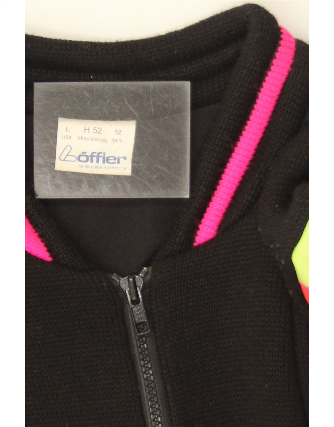 Loffler Herre Ski Jumper Sweater Stor Sort Colourblock Uld