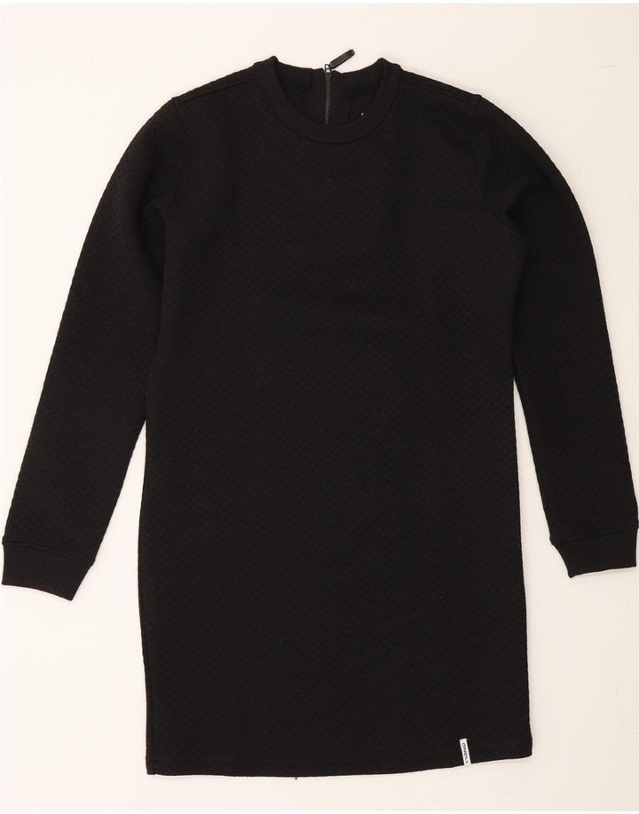 O'NEILL Womens Long Sleeve Jumper Dress UK 10 Small Black Vintage O'Neill and Second-Hand O'Neill from Messina Hembry 