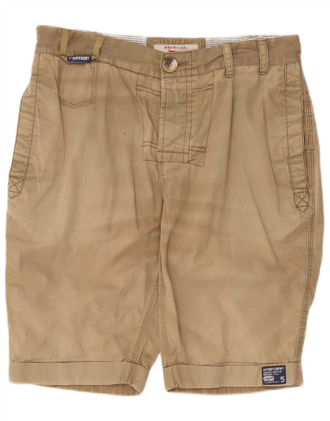 Superdry Chino Shorts til mænd Medium W32 Beige Bomuld