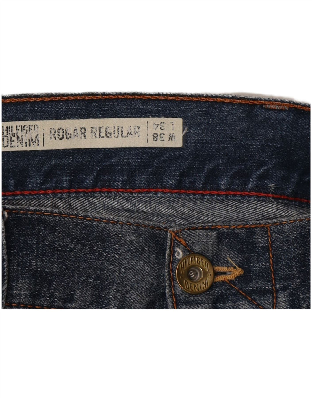 Tommy Hilfiger Herre Regular Fit Straight Jeans W38 L34 Blå Bomuld