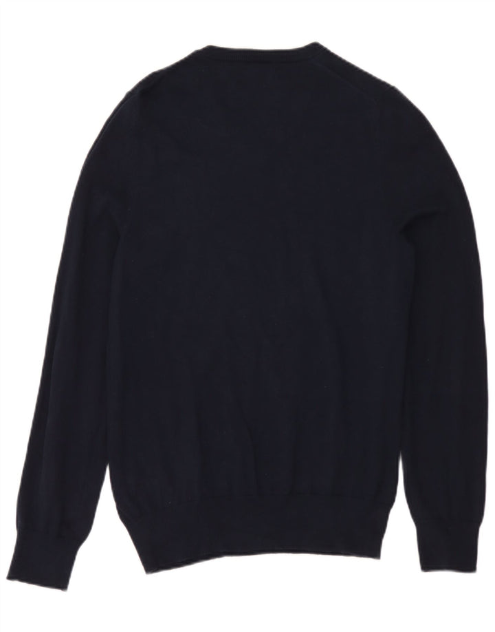 Marks & Spencer Herre V-hals sweater lille marineblå bomuld