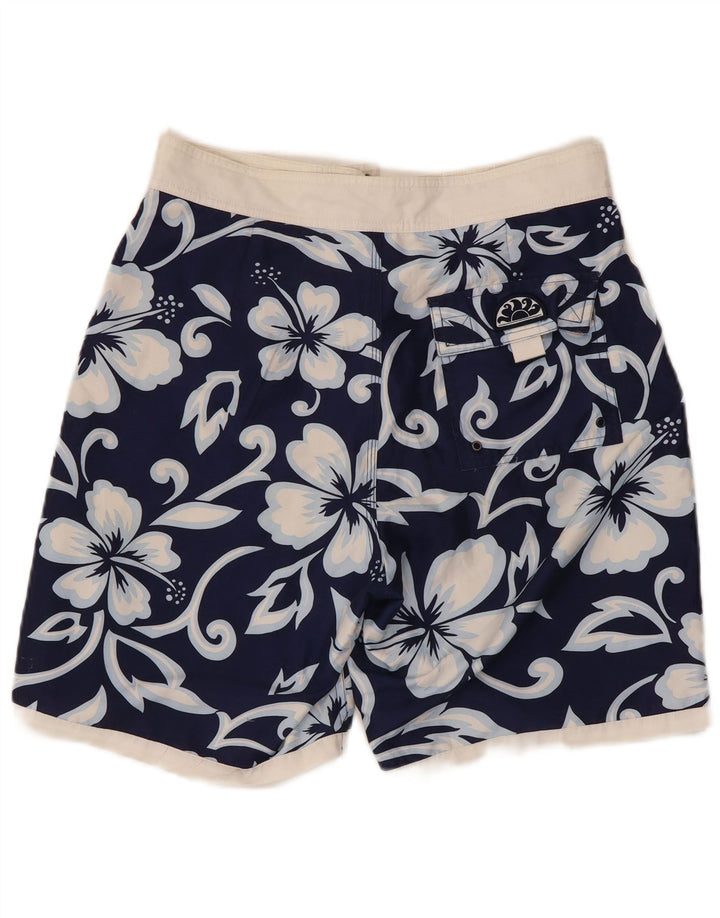 Sundek Badeshorts til mænd W32 Navy Blue Floral Polyester