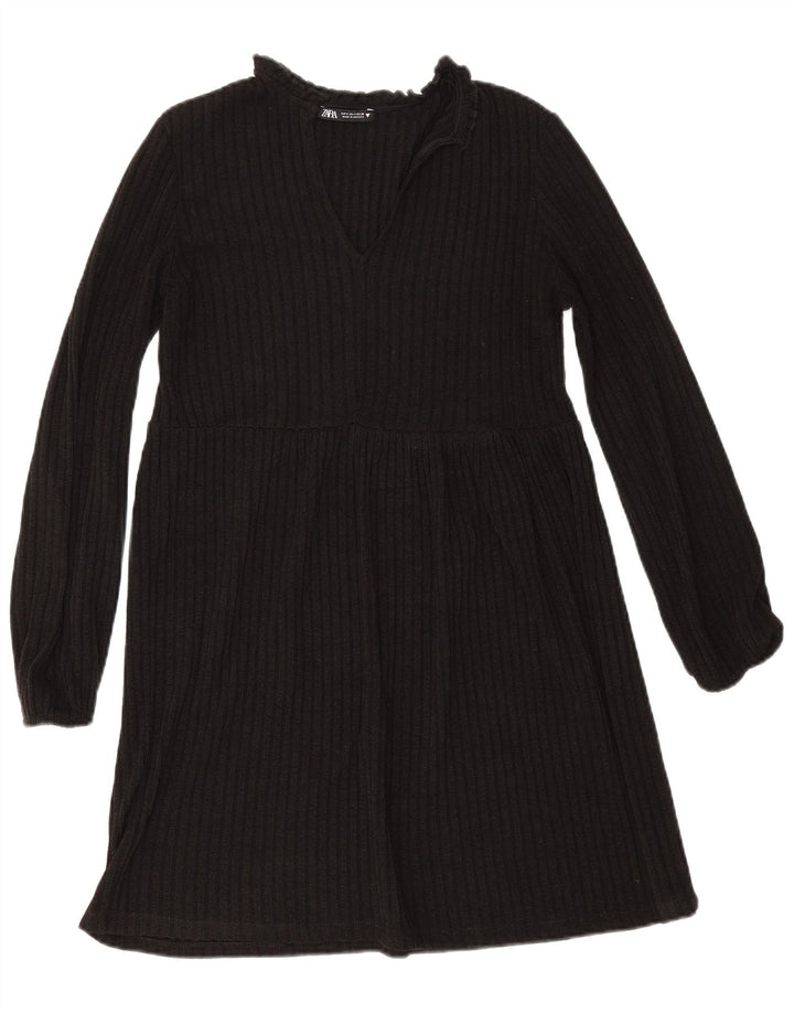 Zara Dame Jumper Dress UK 10 Small Black