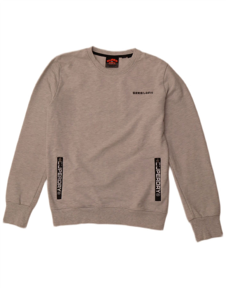 SUPERDRY Grafisk sweatshirt til mænd, stor grå bomuld