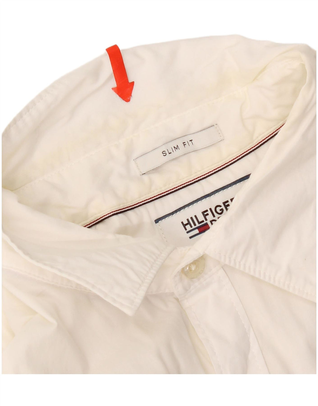 Tommy Hilfiger Herre kortærmet Slim Fit skjorte Medium hvid bomuld