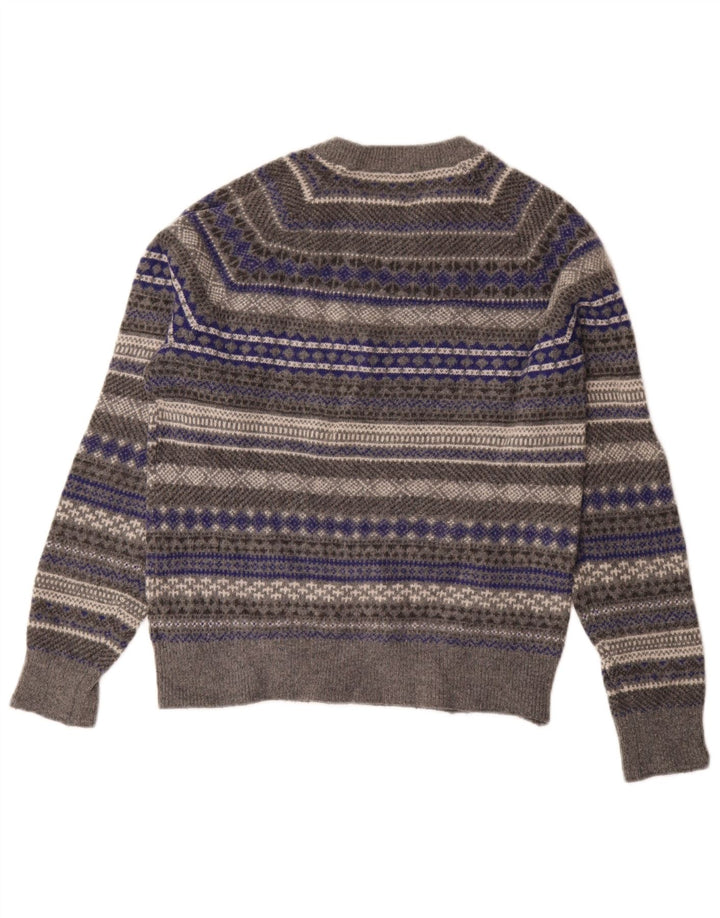 Gap Dame sweater med rund hals DK 14 Medium Grey Fair Isle Wool