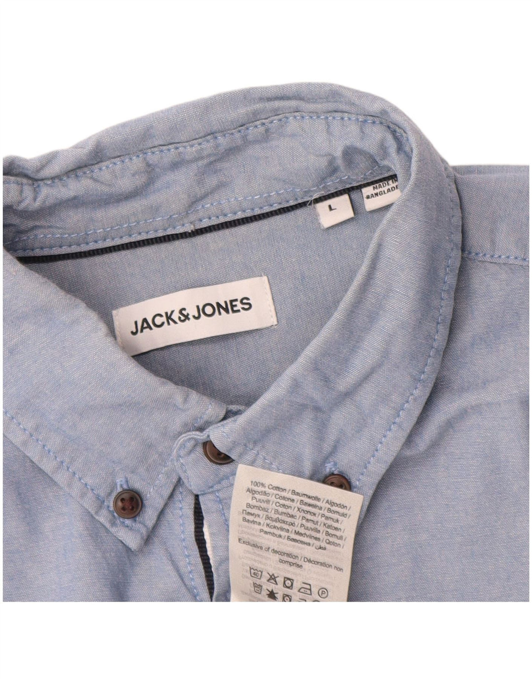 Jack & Jones herreskjorte stor blå bomuld