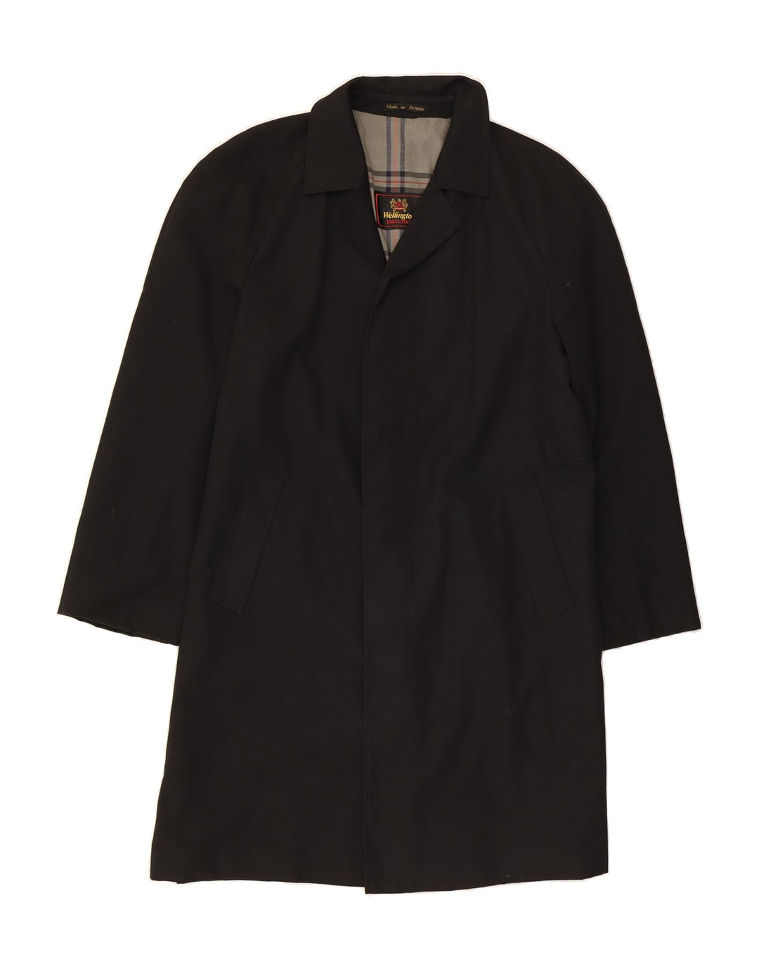 WELLINGTON Trench Coat til mænd UK 44 2XL Sort Polyester
