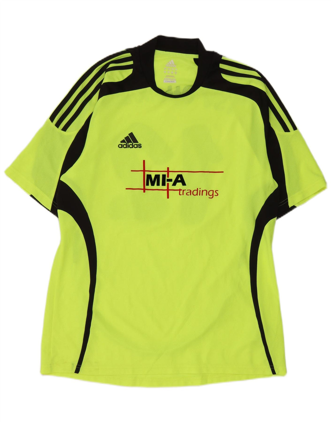 Adidas Grafisk T-shirt top til mænd, stor grøn farveblok polyester