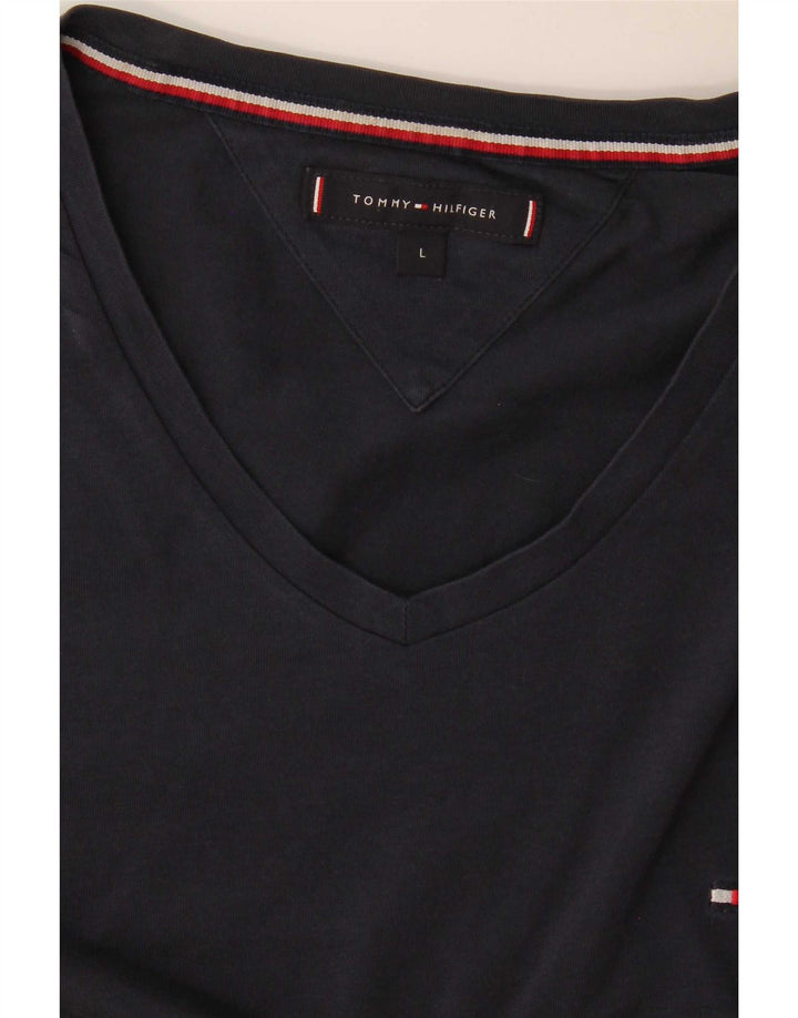 Tommy Hilfiger Herre T-Shirt Top Stor Marineblå