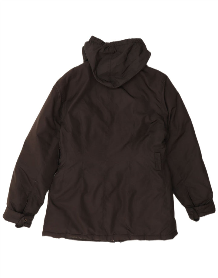 Refrigue Dame Hooded Parka Jacket UK 12 Medium Grey Polyester