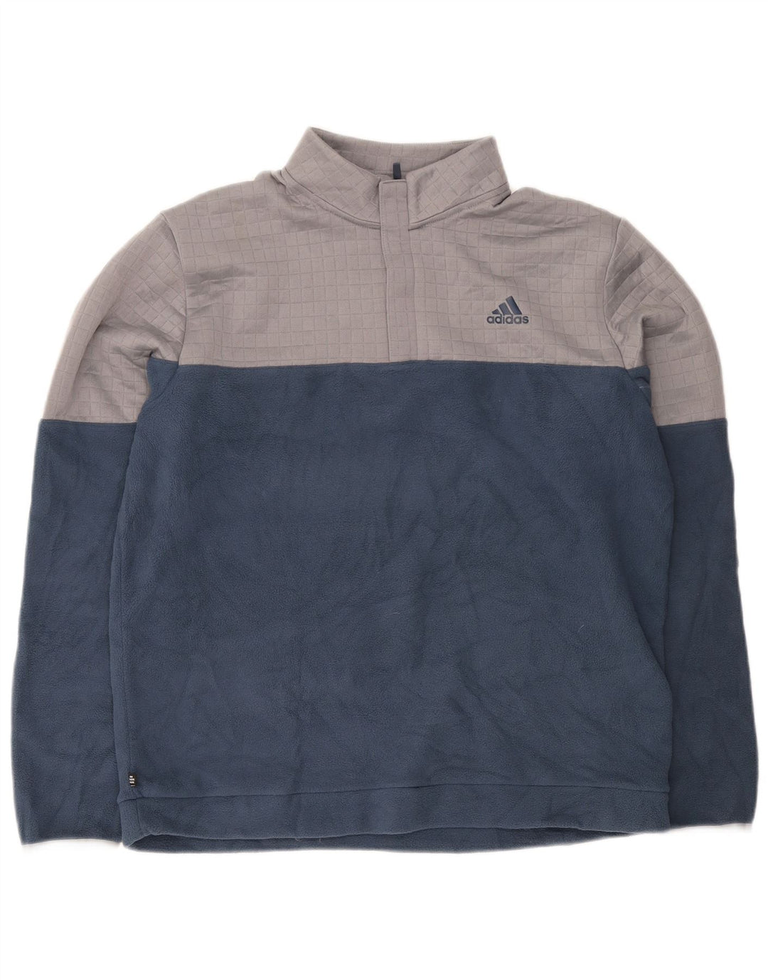 Adidas Fleece Jumper med lynlås til mænd Stor marineblå polyester