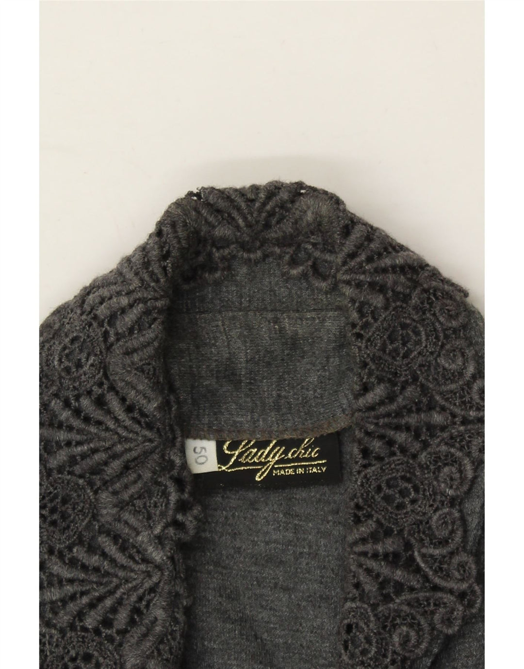 VINTAGE Womens 4 Button Blazer Jacket IT 50 XL Grey Acrylic Vintage Vintage and Second-Hand Vintage from Messina Hembry 