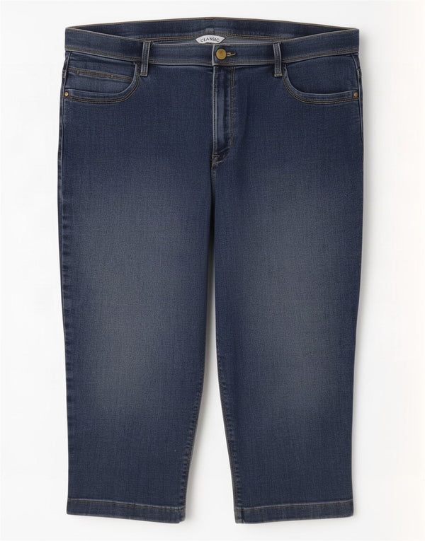 Marks & Spencer Dame Classic Capri Jeans UK 16 Large W34 L18 Blue