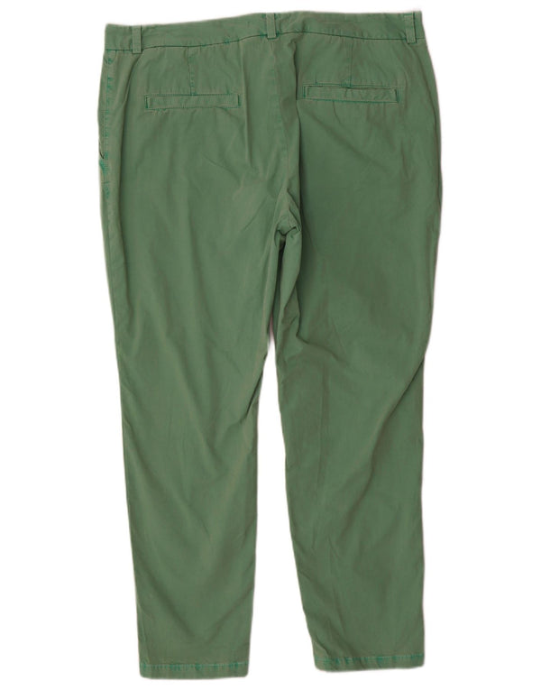 Marks & Spencer Dame Slim Chino Bukser UK 16 Large W36 L27 Grøn Bomuld