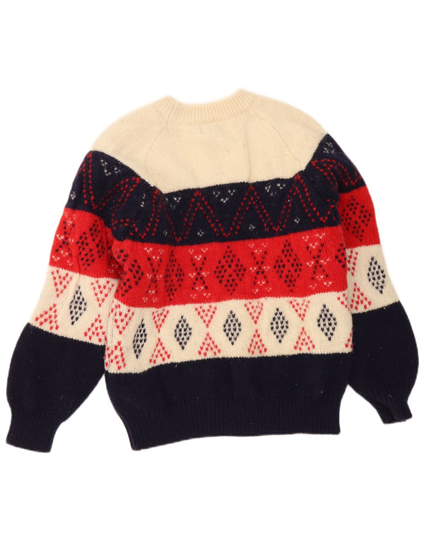 Benetton piger rund hals sweater 11-12 år Multifarvet geometrisk