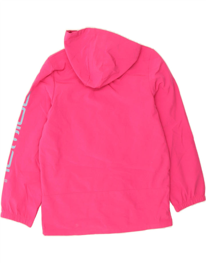 ANIMAL Girls Hooded Windbreaker Jacket 12-13 Years Pink Polyester Vintage Animal and Second-Hand Animal from Messina Hembry 