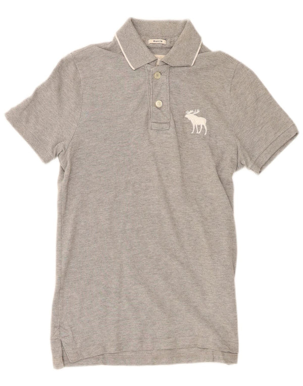 Abercrombie & Fitch Boys Polo Shirt 13-14 Years XL  Grey Cotton
