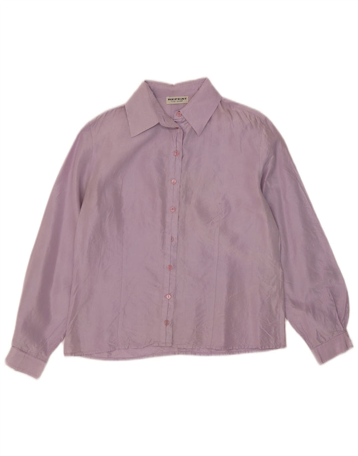 Repeat Dame Shirt Bluse EU 38 Medium Lilla Silke