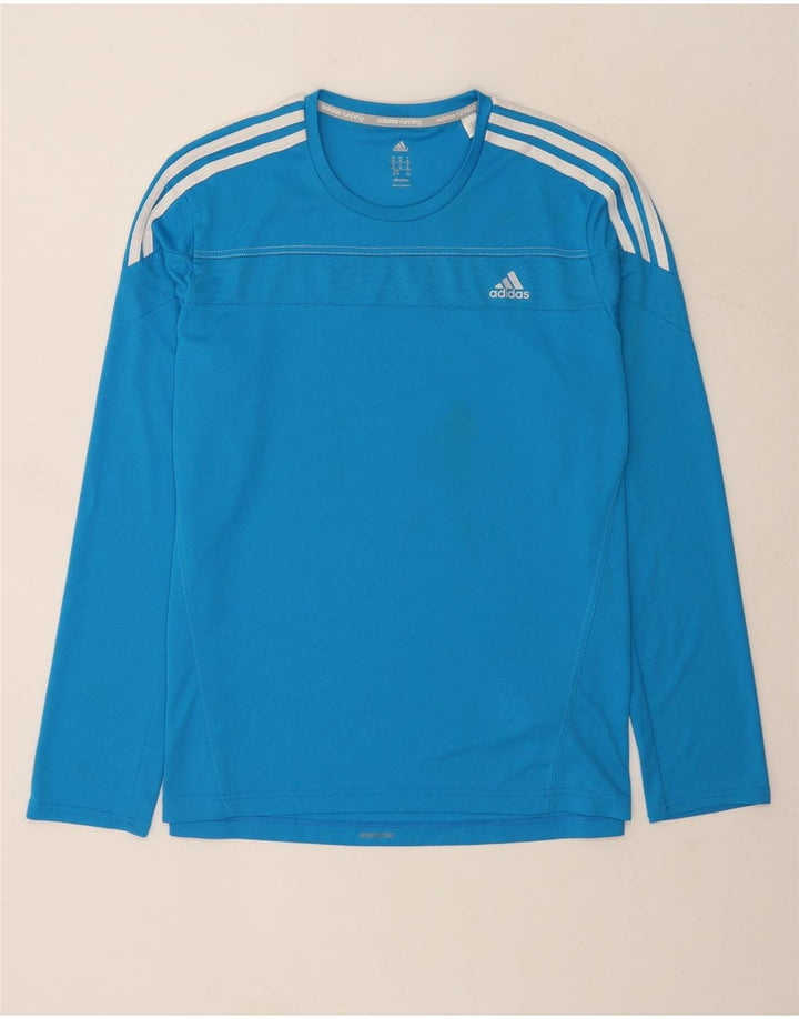 Adidas Herre Climalite Top Langærmet XL Blå Polyester